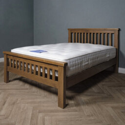 Elm Home And Garden 4'6 Double And 5Ft King Size Rustic Oak Wooden Bed Frame - thumbnail 4