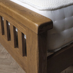 Elm Home And Garden 4'6 Double And 5Ft King Size Rustic Oak Wooden Bed Frame - thumbnail 5
