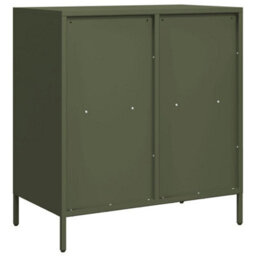 Berkfield Sideboard Olive Green 68X39X73.5 Cm Cold-Rolled Steel - thumbnail 7
