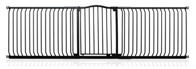 Safetots Curved Top Safety Gate, 271Cm - 280Cm, Matt Black, Pressure Fit Stair Gate - image 1