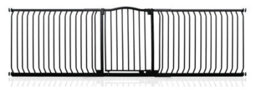 Safetots Curved Top Safety Gate, 271Cm - 280Cm, Matt Black, Pressure Fit Stair Gate - thumbnail 1