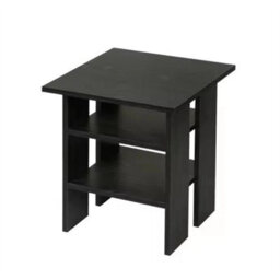 Black 3 Tier Wooden Side End Table Living Room Nightstand Furniture - thumbnail 3