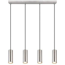 Luminosa Lighting Luminosa Robby Bar Pendant Ceiling Light Nickel Matt 4X Gu10 3000K - thumbnail 3