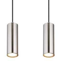 Luminosa Lighting Luminosa Robby Bar Pendant Ceiling Light Nickel Matt 4X Gu10 3000K - thumbnail 4