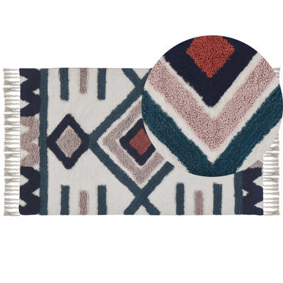 Beliani Rug Kozlu Multicolour 80 X 150 Cm Cotton - image 1
