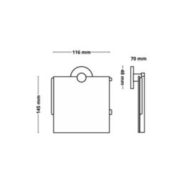 Flode Toilet Roll Holder With Cover Polished Chrome Wall Mounted Toilet Paper Holder, Bathroom Accessory For Home & Commercial Use - thumbnail 2