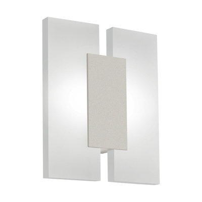Satin Nickel Wall Light With Led Bulbs For Warm White Illumination - image 1