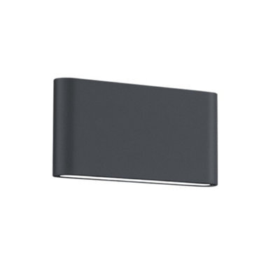 Luminosa Lighting Luminosa Thames Ii Modern 17Cm 2 Light Outdoor Up Down Wall Lamp Anthracite 3000K Ip54 - Uk Stock - image 1