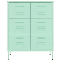 Vidaxl Drawer Cabinet Mint 80X35X101.5 Cm Steel - thumbnail 3