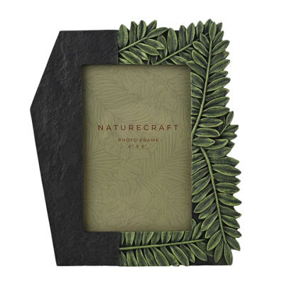 "Naturecraft Flagstone Fern Leaf Resin Photo Frame 4"" X 6"""