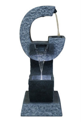Outdoor Living UK Solar Gloucester Cascade Modern Water Feature With Cover