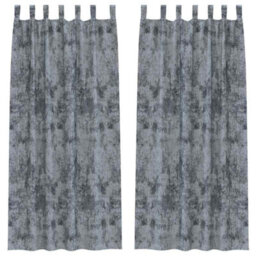Berkfield Classic Curtain With Curtains 2 Pcs Silver Grey 225 X 140 Cm Velvet