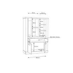 Furniture To Go Corona Display Cabinet In Artisan Oak - thumbnail 9