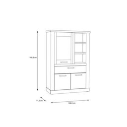 Furniture To Go Corona Display Cabinet In Artisan Oak - thumbnail 8
