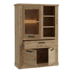 Furniture To Go Corona Display Cabinet In Artisan Oak - thumbnail 3