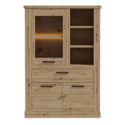 Furniture To Go Corona Display Cabinet In Artisan Oak - thumbnail 2