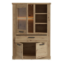 Furniture To Go Corona Display Cabinet In Artisan Oak - thumbnail 4