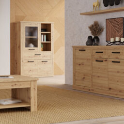 Furniture To Go Corona Display Cabinet In Artisan Oak - thumbnail 6
