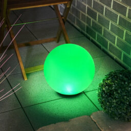 Gwsolar Solar Ball Light 30Cm Rgb Colour Changing Globe, 100Lm Warm White With Remote Control, Ip65 For Garden Lawn Patio Path - thumbnail 5