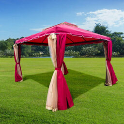 Shatchi 3M X 3M Garden Gazebo Outdoor Patio Party Pavilion Tent - Heavy Duty Aluminium Frame - thumbnail 2