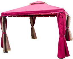 Shatchi 3M X 3M Garden Gazebo Outdoor Patio Party Pavilion Tent - Heavy Duty Aluminium Frame - thumbnail 4