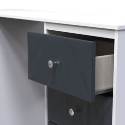Genoa Ready Assembled Matt Indigo Blue & White 6 Drawer Non-Extendable Dressing Table (H)785mm (W)1248mm (D)390mm - thumbnail 4