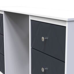 Genoa Ready Assembled Matt Indigo Blue & White 6 Drawer Non-Extendable Dressing Table (H)785mm (W)1248mm (D)390mm - thumbnail 3