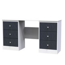 Genoa Ready Assembled Matt Indigo Blue & White 6 Drawer Non-Extendable Dressing Table (H)785mm (W)1248mm (D)390mm - thumbnail 2