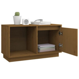 Berkfield Tv Cabinet Honey Brown 74X35X44 Cm Solid Wood Pine - thumbnail 8