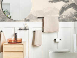 Beliani 6-Piece Bathroom Hardware Set Paracas With Towel Bars And Hooks Black - thumbnail 2