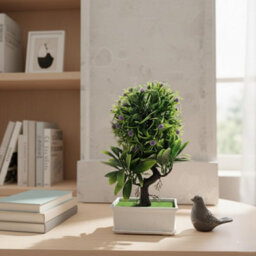 2Pcs Artificial Bonsai Tree Fake Plants  Japanese Bonsai Decoration Artificial Plant Potted Faux Pine Plants For Indoor Decorative - thumbnail 6