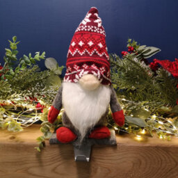 Samuel Alexander 30Cm Plush Gnome Gonk Christmas Stocking Holder Decoration With Grey Body - thumbnail 1