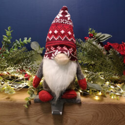Samuel Alexander 30Cm Plush Gnome Gonk Christmas Stocking Holder Decoration With Grey Body - thumbnail 2