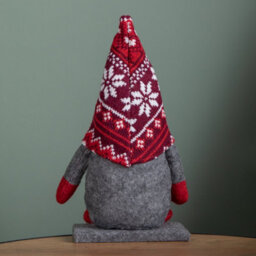Samuel Alexander 30Cm Plush Gnome Gonk Christmas Stocking Holder Decoration With Grey Body - thumbnail 7