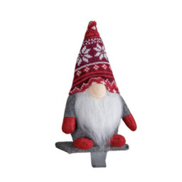 Samuel Alexander 30Cm Plush Gnome Gonk Christmas Stocking Holder Decoration With Grey Body - thumbnail 8