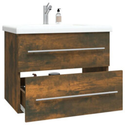 Berkfield Sink Cabinet Smoked Oak 60X38.5X48 Cm Engineered Wood - thumbnail 7