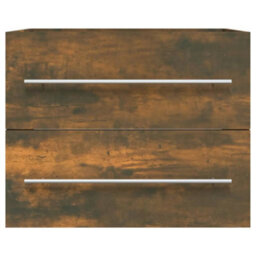 Berkfield Sink Cabinet Smoked Oak 60X38.5X48 Cm Engineered Wood - thumbnail 3