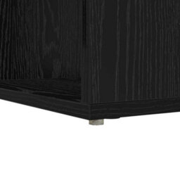 Berkfield Corner Desk Black Oak 101.5 X 149.5 X 149.5 Cm Engineered Wood - thumbnail 7