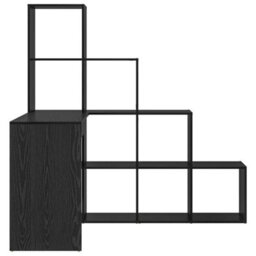 Berkfield Corner Desk Black Oak 101.5 X 149.5 X 149.5 Cm Engineered Wood - thumbnail 5