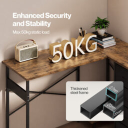 Levede L-Shaped Office Desk Corner Computer Table With Storage Usb Power - thumbnail 6