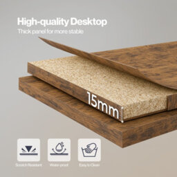 Levede L-Shaped Office Desk Corner Computer Table With Storage Usb Power - thumbnail 5