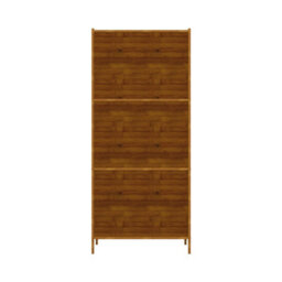Living And Home 3-Tier Wood Color Moso Bamboo Open Bookcase - thumbnail 4