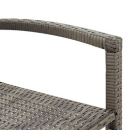 Berkfield 5 Piece Garden Bar Set Grey Solid Wood Acacia And Poly Rattan - thumbnail 9