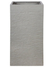Wyld And Coco Tall Square Fibre Clay Planter 40 X 40 X 77 Cm Uv-Resistant Light Grey - thumbnail 1