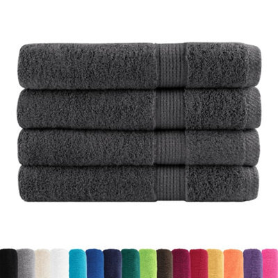 Berkfield Durable Premium Sauna Towels Solund 4Pcs Anthracite 80X200Cm 600Gsm