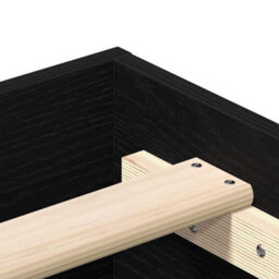 Berkfield Bed Frame 140X190 Cm Black Oak Engineered Wood - thumbnail 8