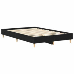 Berkfield Bed Frame 140X190 Cm Black Oak Engineered Wood - thumbnail 2