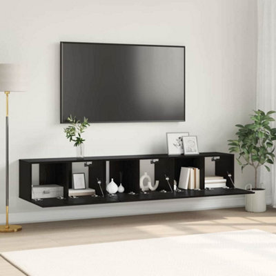 Berkfield Tv Cabinet Set Black Oak Engineered Wood Medium Tv Cabinet - image 1