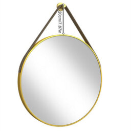 Artloge 700mm Round Wall Mirror Bathroom Bedroom Makeup Dressing Circle Mirror Classic, Gold - thumbnail 8