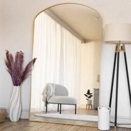 Jōbū Jobu Home - Yoko - Gold Metal Gentle Arch Mirror - 150Cm X 60Cm